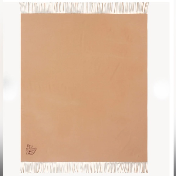 Staud 100% Cashmere Tan Shawl Blanket 60.2 x 51.5 - Picture 6 of 7